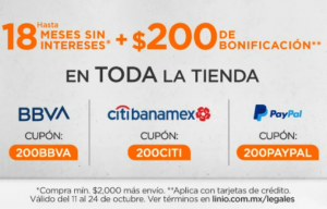 promociones bancarias Linio