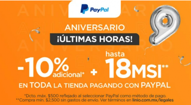 linio aniversaro 10% de descuento